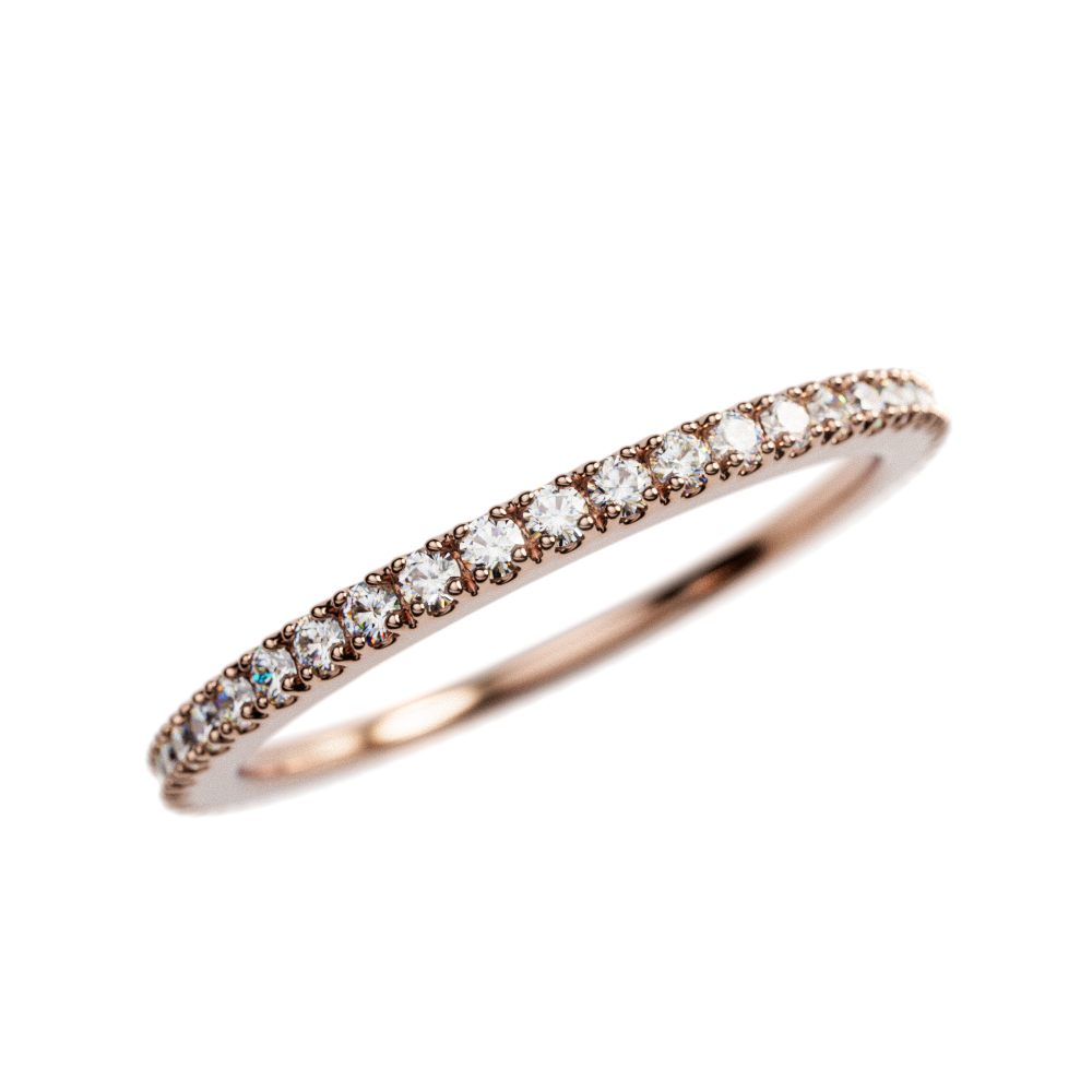 エタニティリング Bar Set. 1.0mm L.G.Diamond / K18, Pt