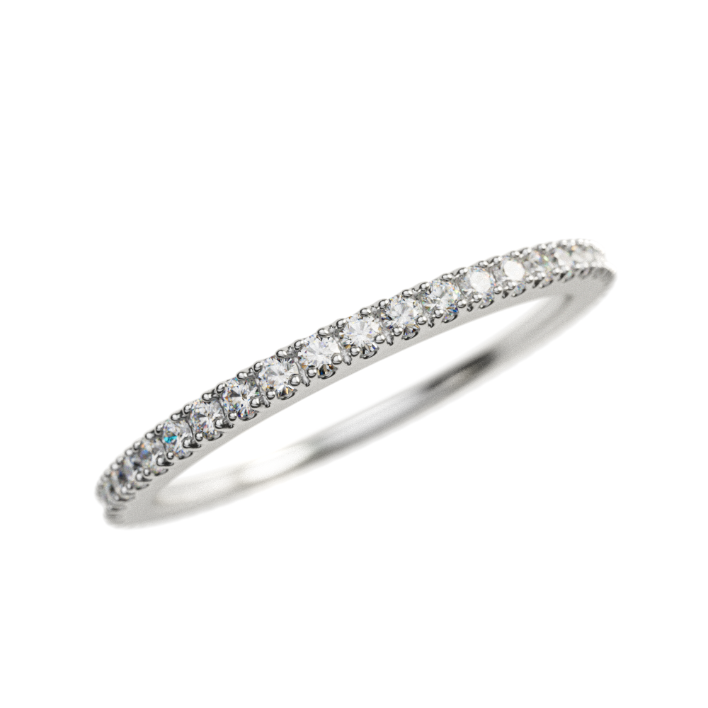 エタニティリング Bar Set. 1.0mm L.G.Diamond / K18, Pt