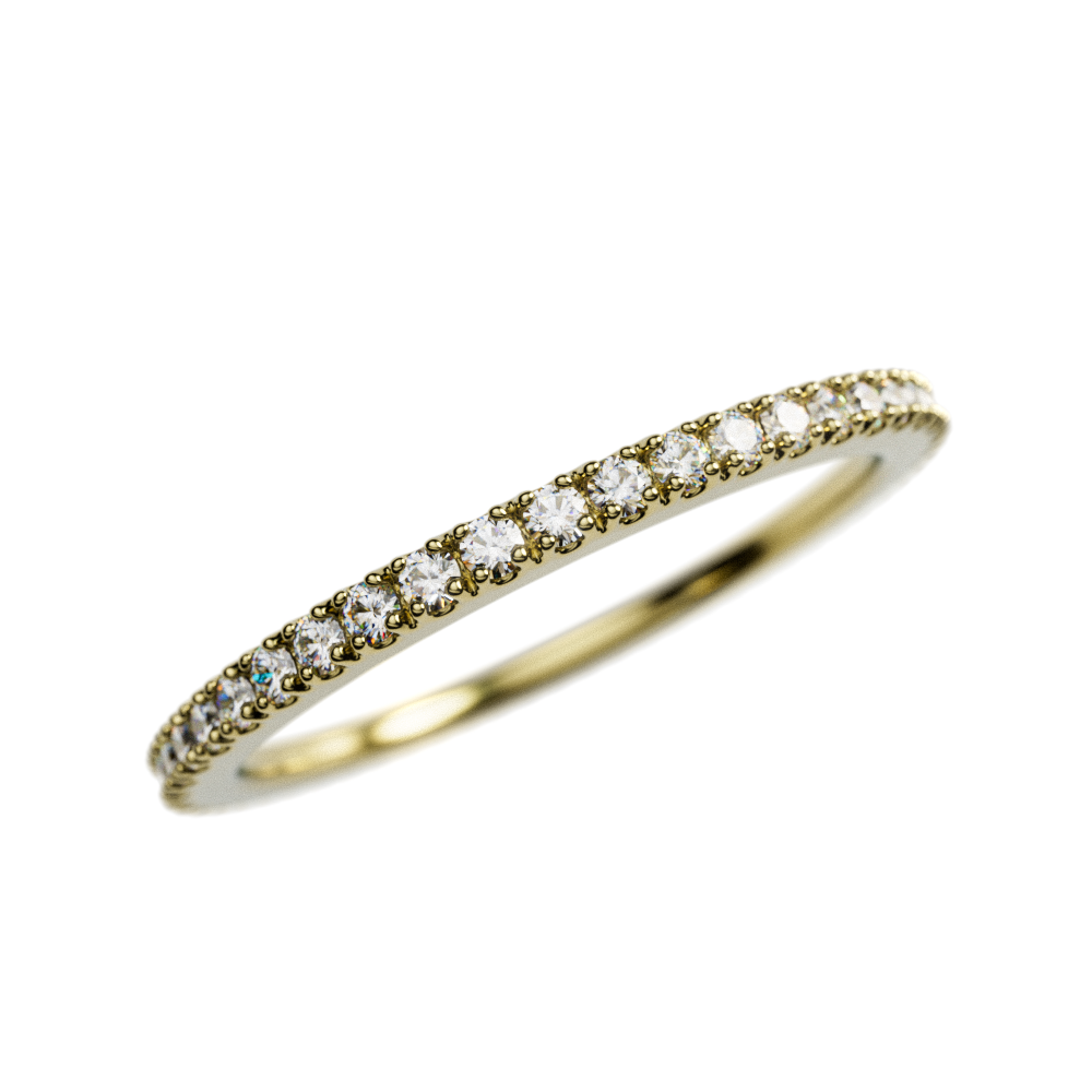 エタニティリング Bar Set. 1.0mm L.G.Diamond / K18, Pt