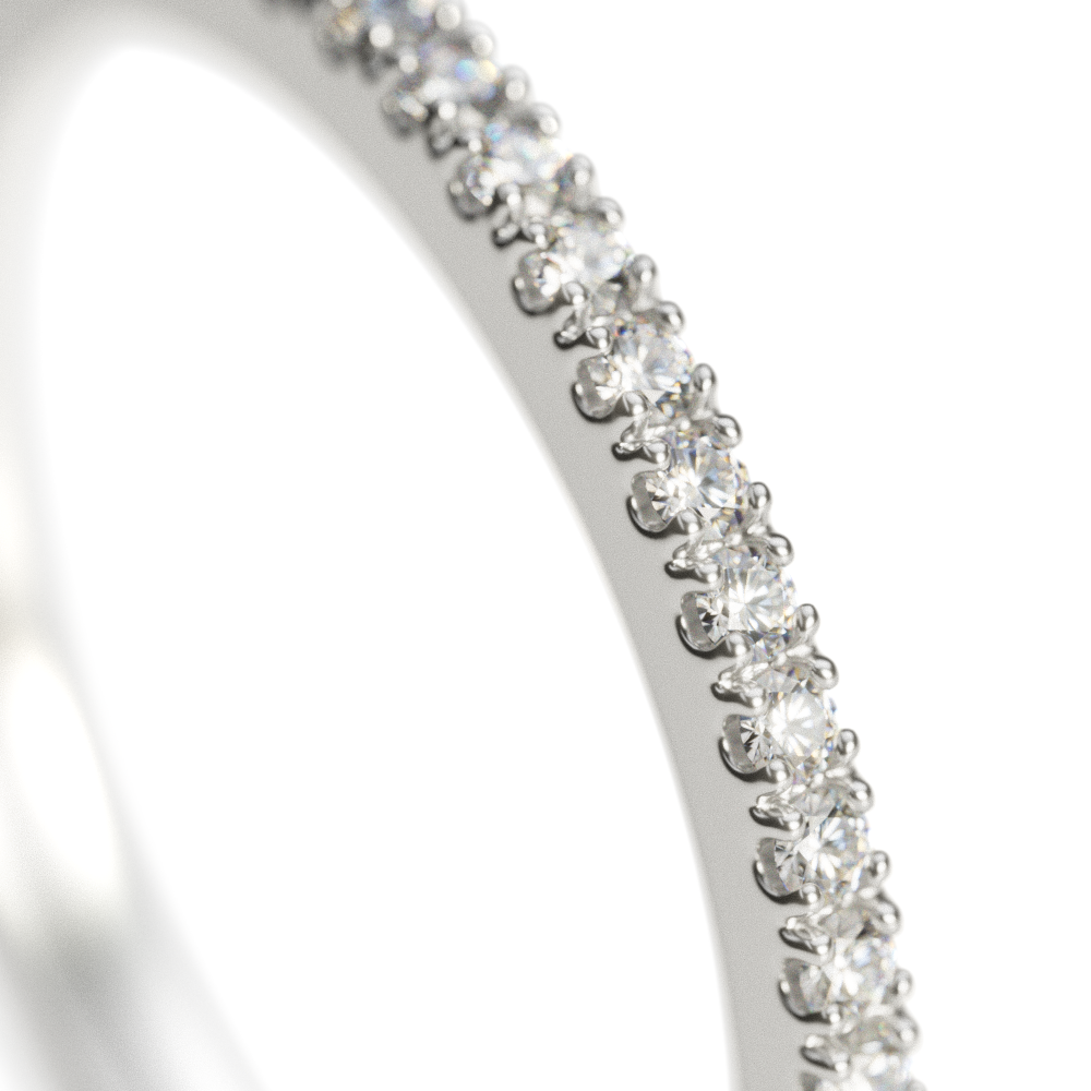エタニティリング Bar Set. 1.0mm L.G.Diamond / K18, Pt
