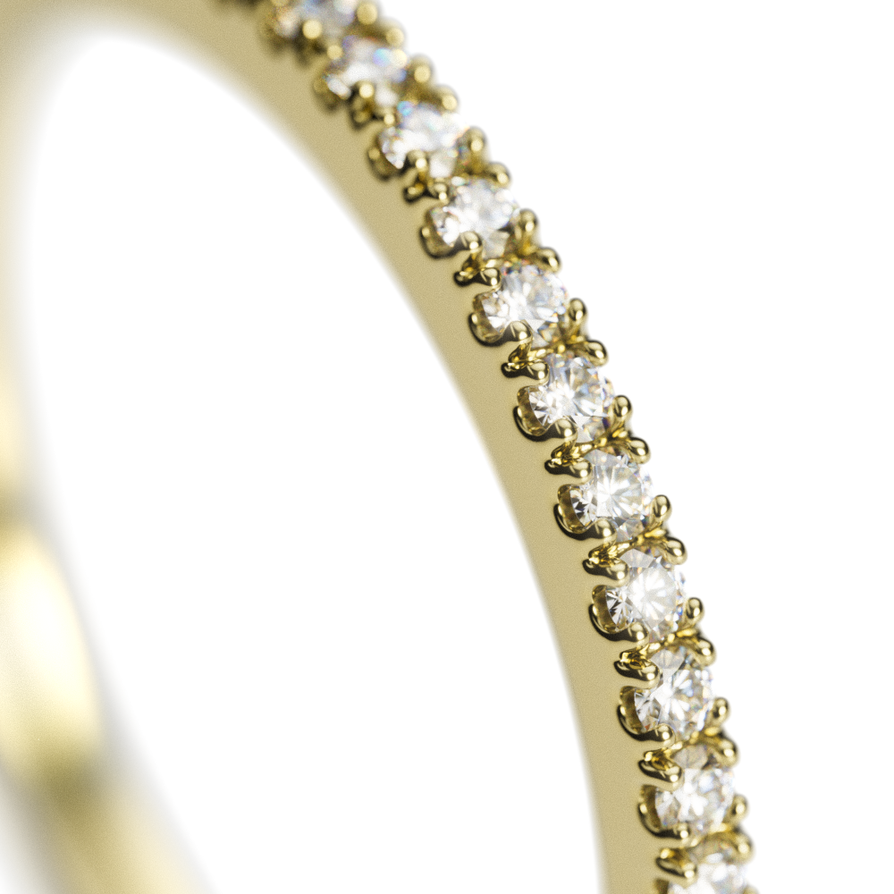 エタニティリング Bar Set. 1.0mm L.G.Diamond / K18, Pt