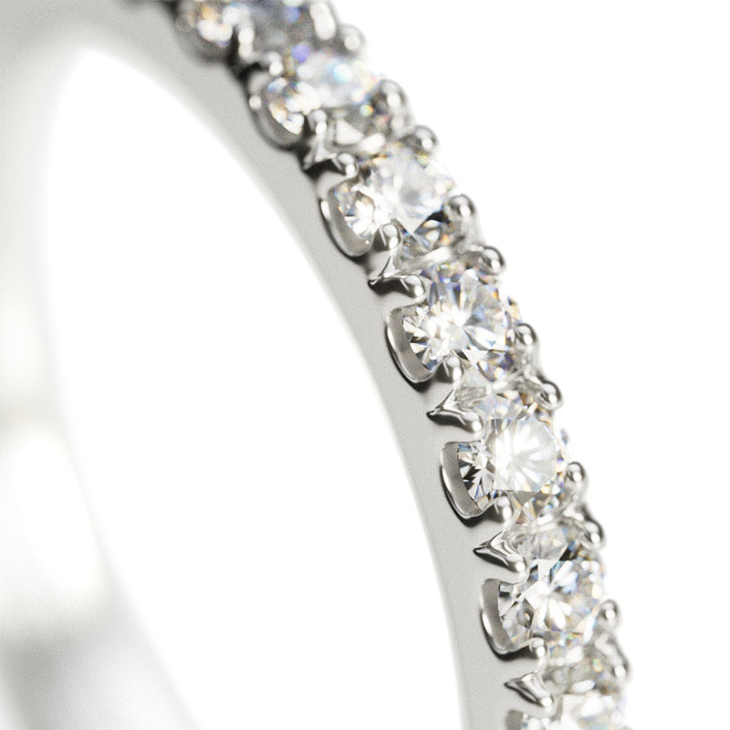 エタニティリング Bar Set. 1.7mm L.G.Diamond / K18, Pt