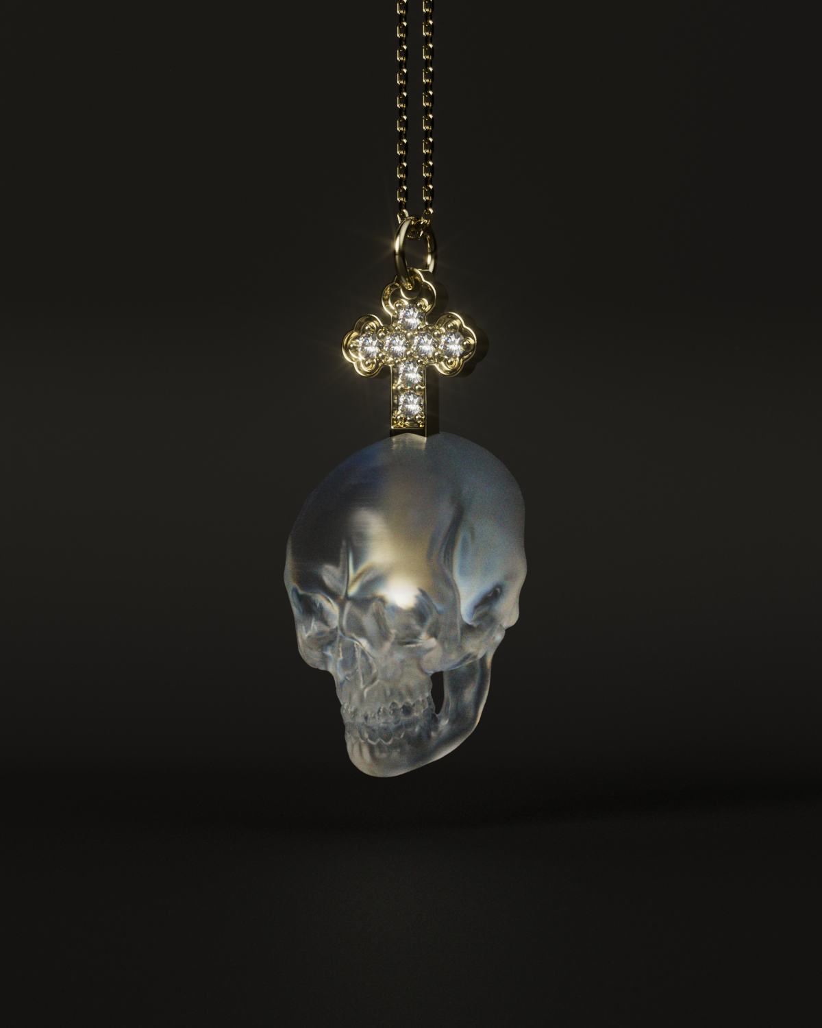SKULL & CROSS TOP（Clear）
