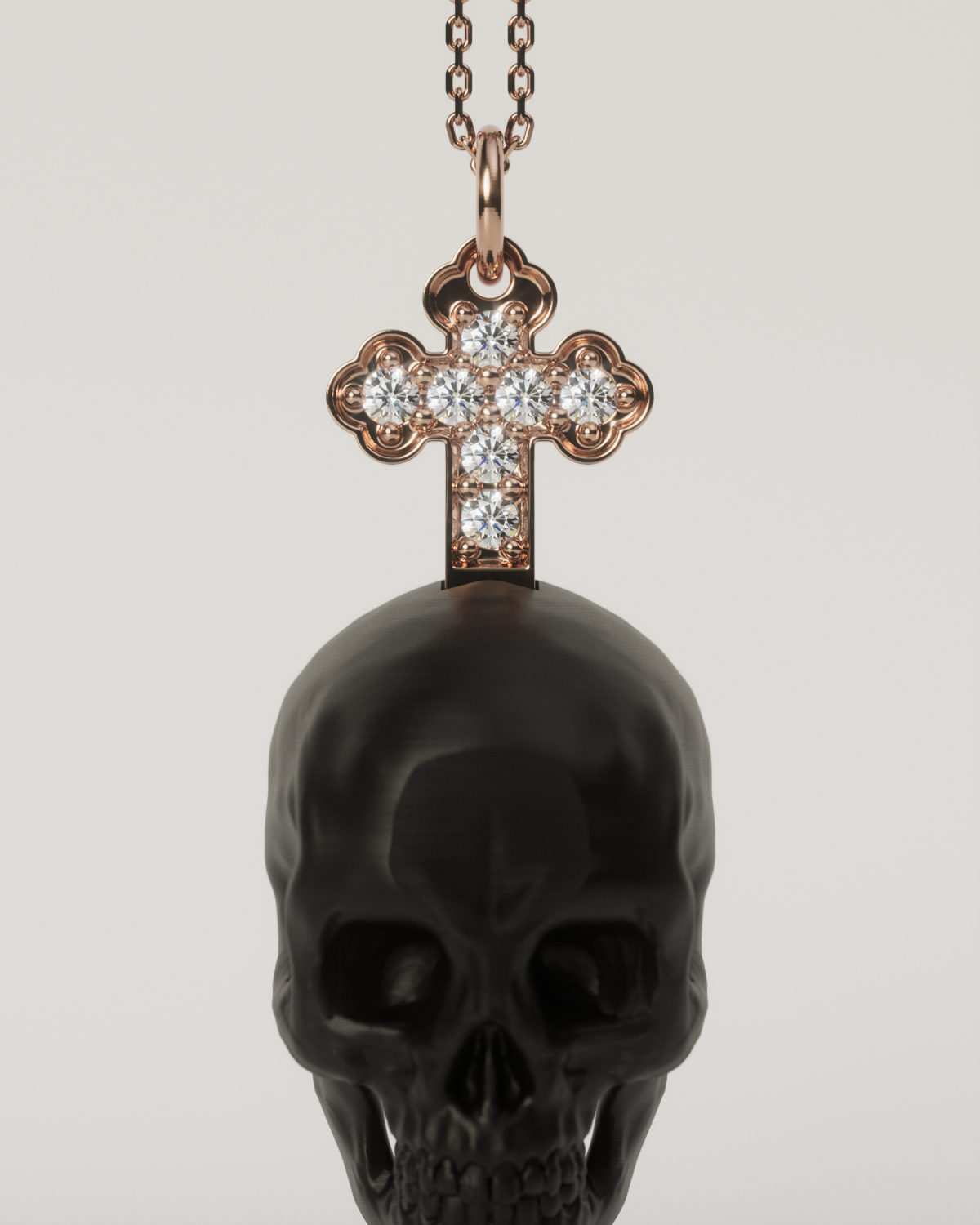 SKULL & CROSS TOP（Black）