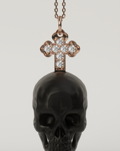 SKULL & CROSS TOP（Black）