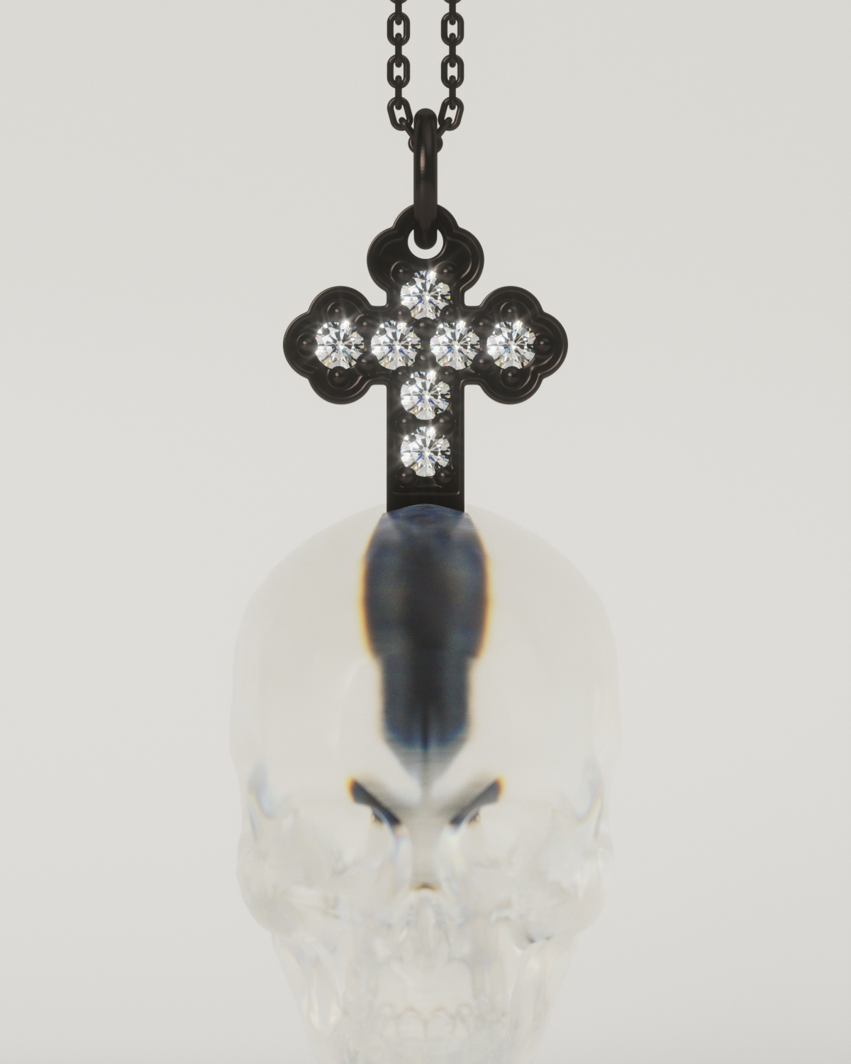 SKULL & CROSS TOP（Clear）