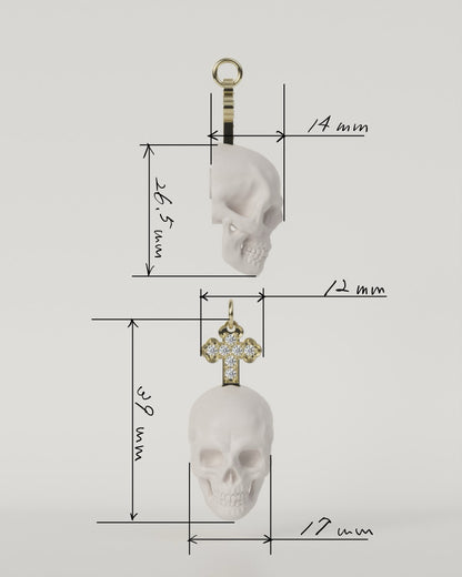 SKULL & CROSS TOP（Black）