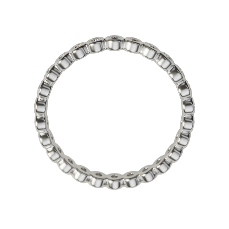 エタニティリング Bezel Set. 1.3mm L.G.Diamond / K18, Pt